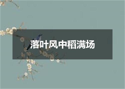 落叶风中稻满场