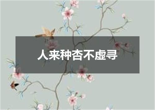人来种杏不虚寻
