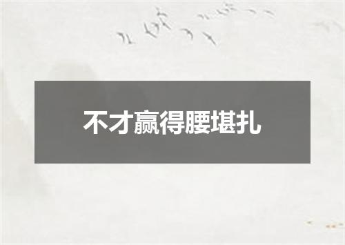 不才赢得腰堪扎