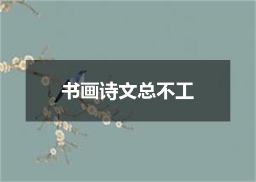 书画诗文总不工