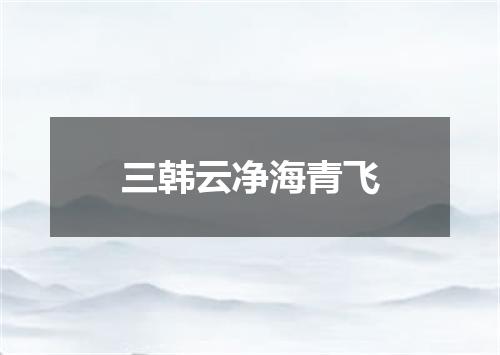 三韩云净海青飞