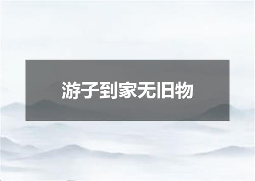 游子到家无旧物