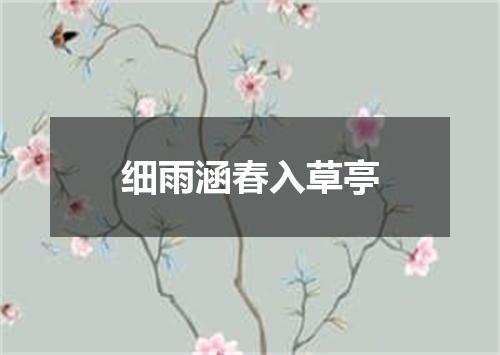 细雨涵春入草亭