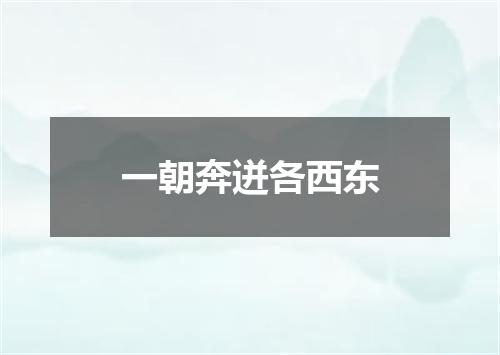 一朝奔迸各西东