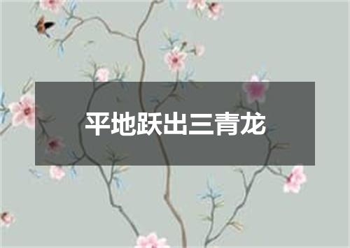 平地跃出三青龙