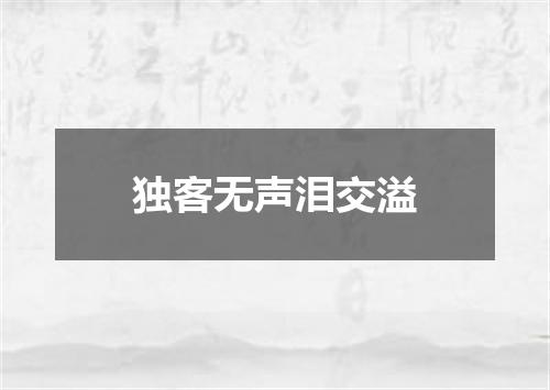独客无声泪交溢