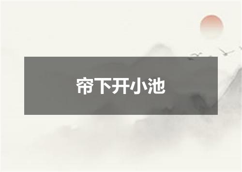 帘下开小池
