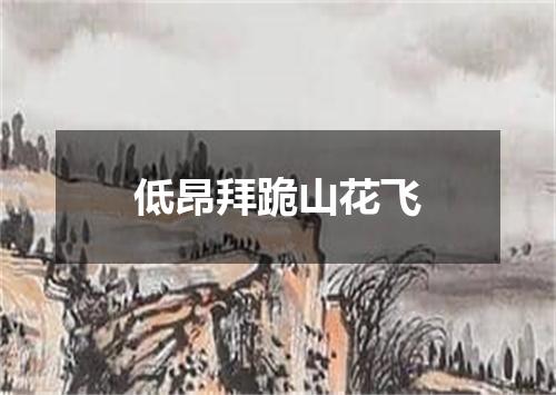 低昂拜跪山花飞