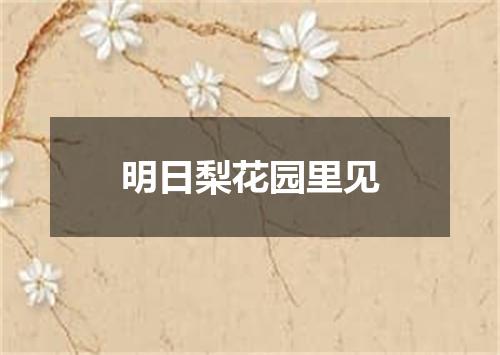 明日梨花园里见