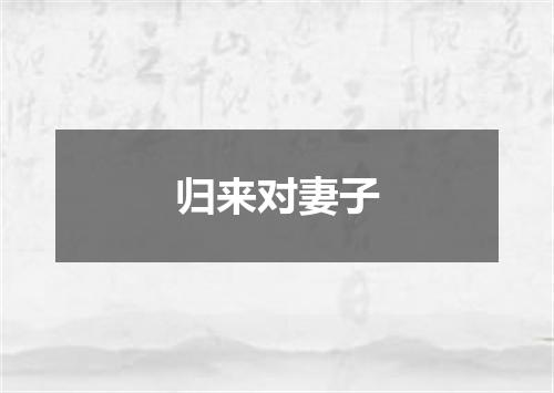 归来对妻子