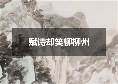 赋诗却笑柳柳州
