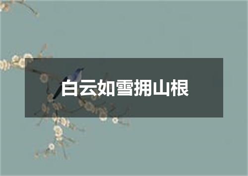 白云如雪拥山根