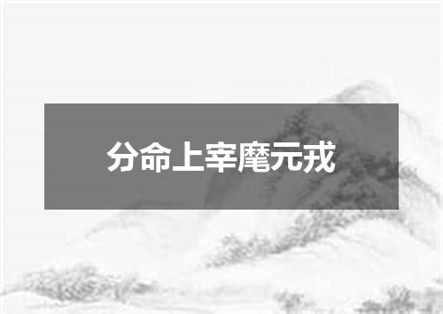 分命上宰麾元戎