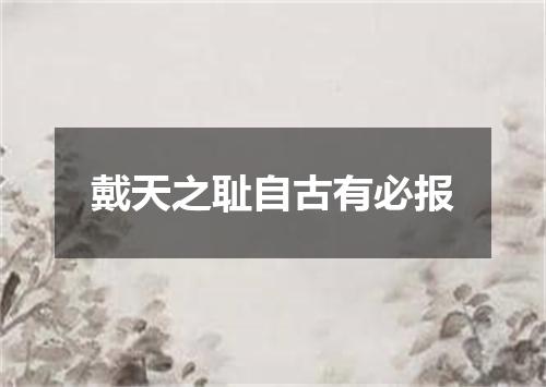 戴天之耻自古有必报