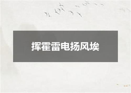 挥霍雷电扬风埃