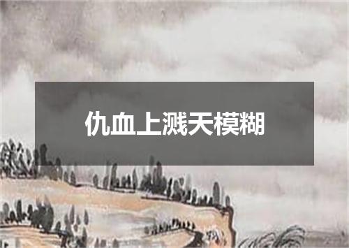 仇血上溅天模糊