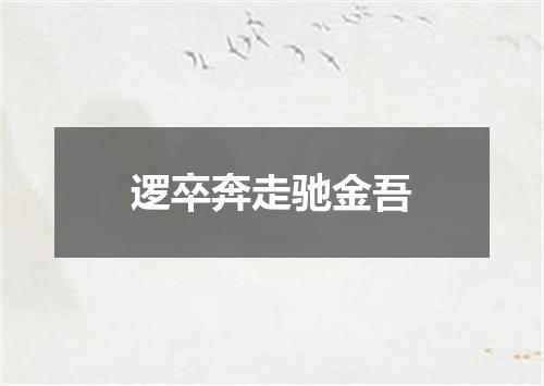 逻卒奔走驰金吾
