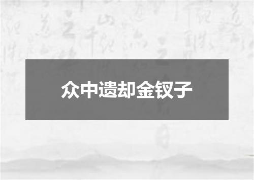 众中遗却金钗子