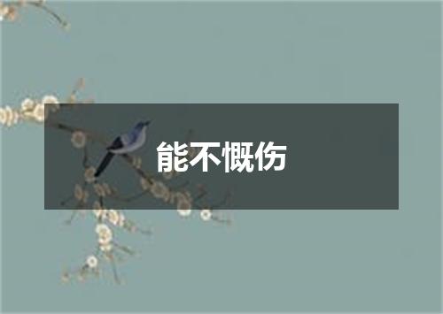 能不慨伤