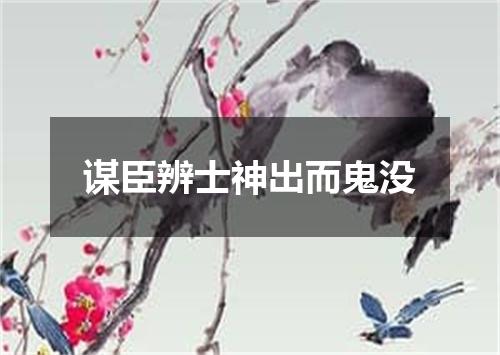 谋臣辨士神出而鬼没