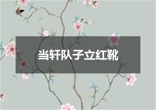 当轩队子立红靴