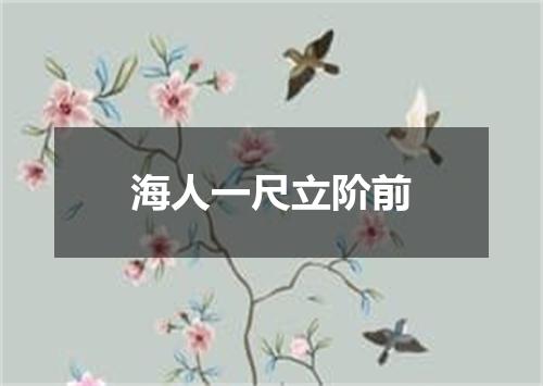海人一尺立阶前