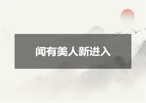 闻有美人新进入