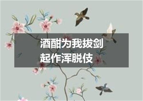 酒酣为我拔剑起作浑脱伎