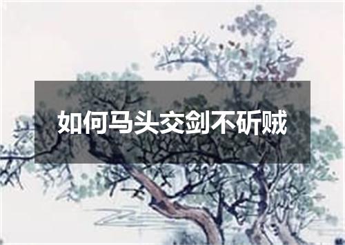 如何马头交剑不斫贼