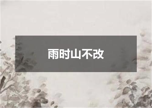 雨时山不改