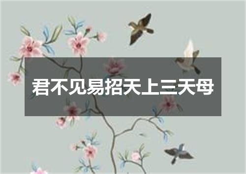 君不见易招天上三天母