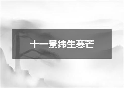 十一景纬生寒芒