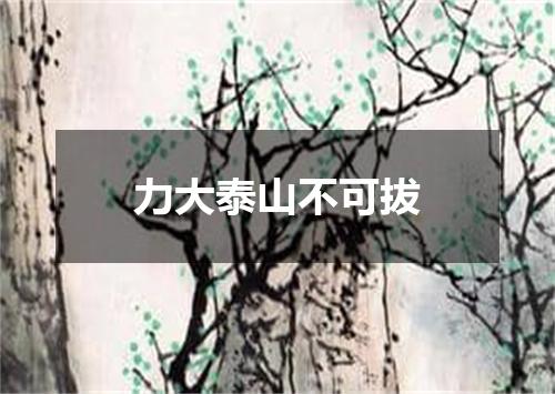 力大泰山不可拔