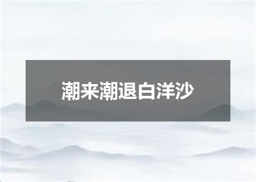 潮来潮退白洋沙