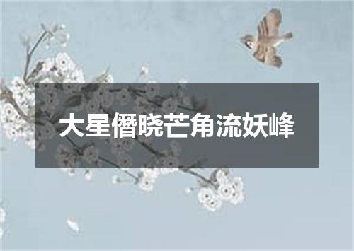 大星僭晓芒角流妖峰