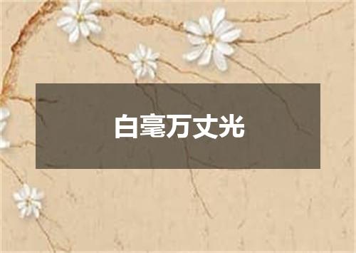 白毫万丈光