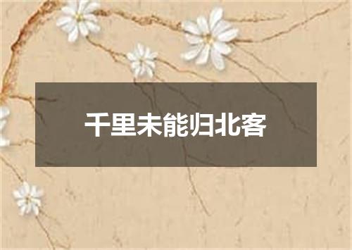 千里未能归北客