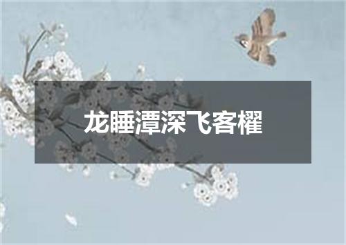 龙睡潭深飞客櫂