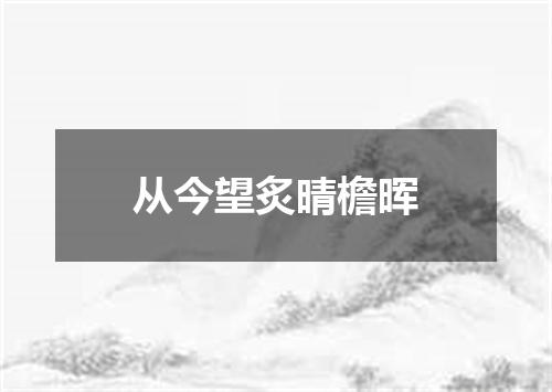 从今望炙晴檐晖