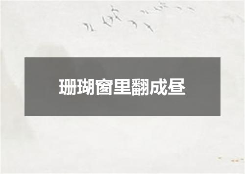 珊瑚窗里翻成昼