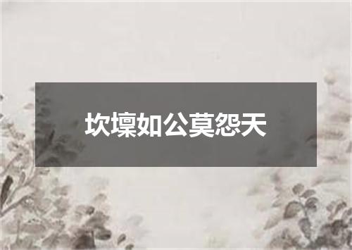 坎壈如公莫怨天