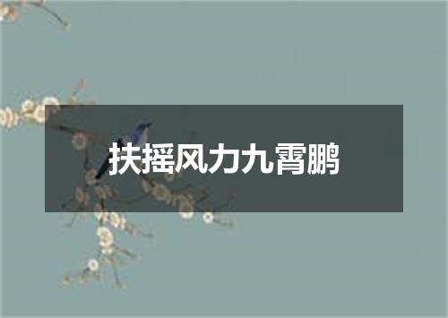 扶摇风力九霄鹏