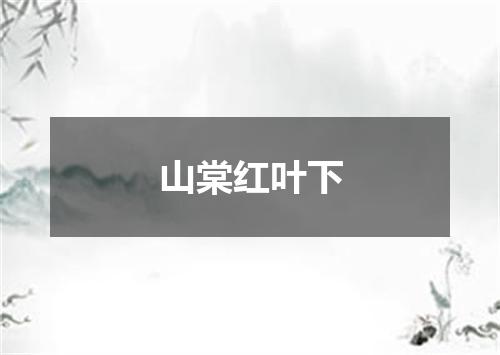 山棠红叶下