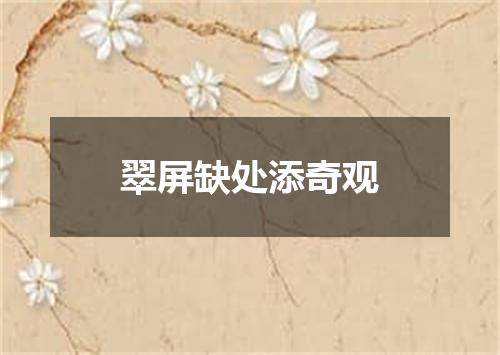 翠屏缺处添奇观