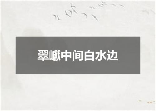 翠巘中间白水边