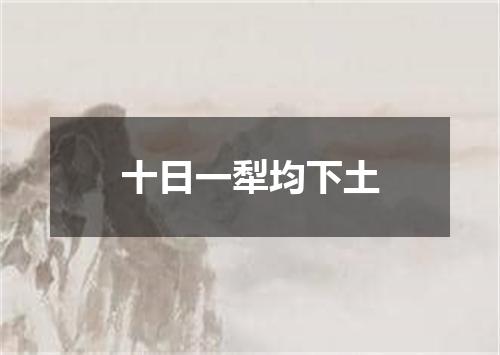 十日一犁均下土