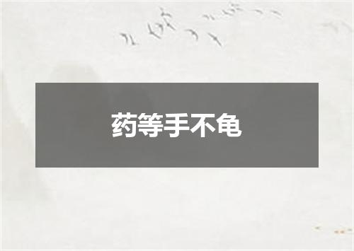 药等手不龟