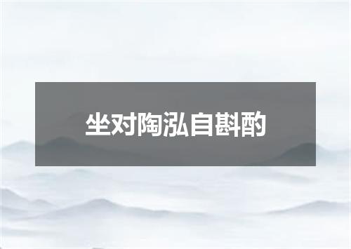 坐对陶泓自斟酌