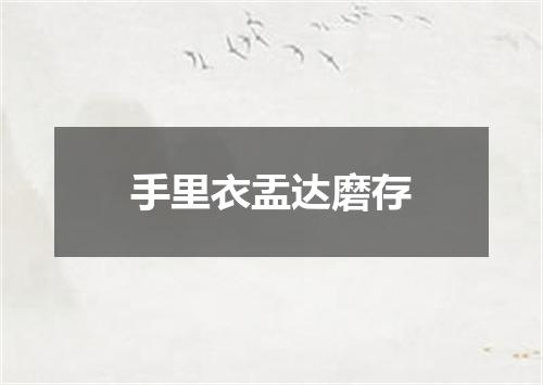 手里衣盂达磨存