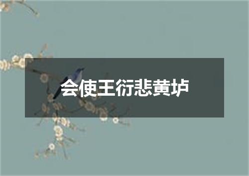 会使王衍悲黄垆